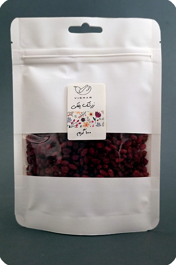 زرشک پفکی اعلاء پاکت کرافت زیپی 100 گرم