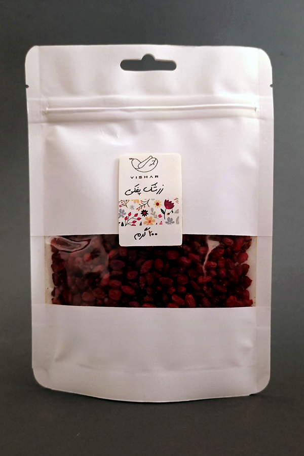 زرشک پفکی اعلاء پاکت کرافت زیپی 200 گرم